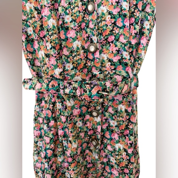 Vintage J.B. Wright Ltd Petites Floral Romper Belted Shorts Size 8 90s Summer - Picture 6 of 9